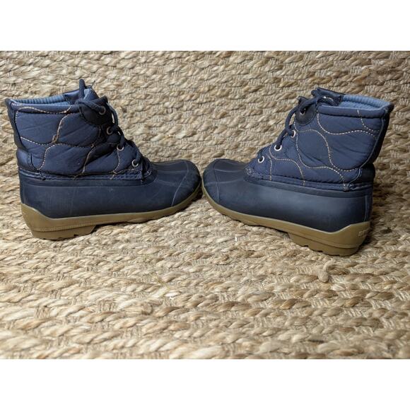 Sperry Boots Youth 13 M Port Quilted Duck Winter Ankle Lace Up Blue Outdoor - Picture 7 of 9